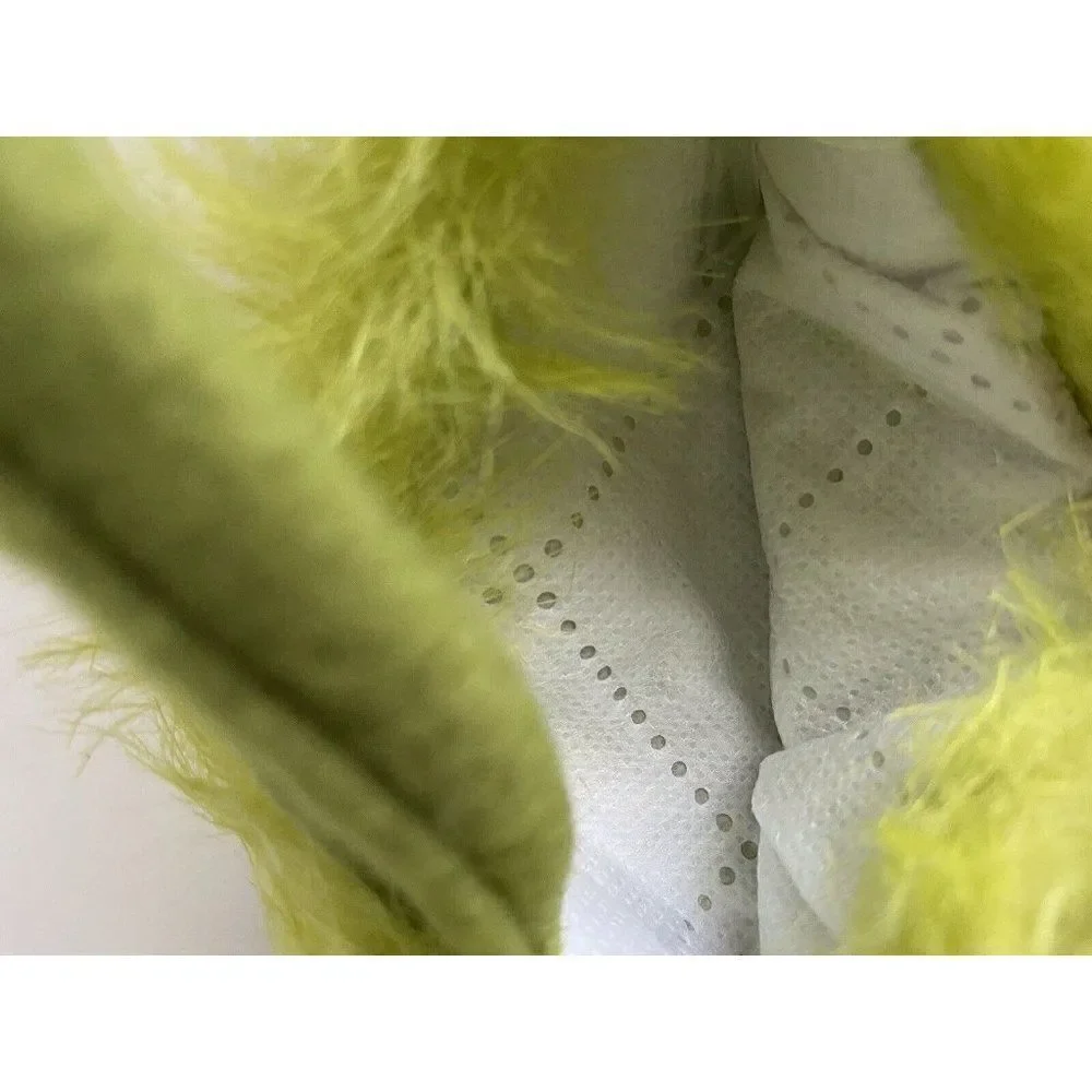 HOW THE‎ GRINCH STOLE CHRISTMAS Green Fur Fuzzy Stocking NEW